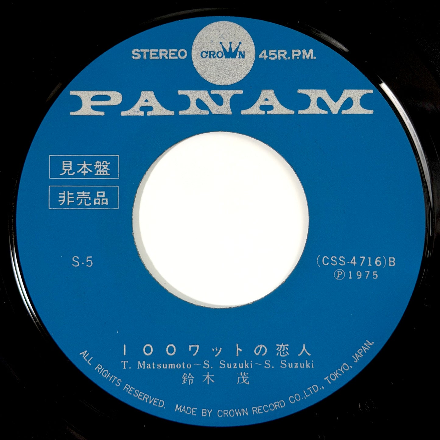 Shigeru Suzuki , Haruomi Hosono - 100ワットの恋人 / チャタヌガ・チュー・チュー