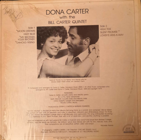 Dona Carter With Bill Carter Quintet - Moondreams [1979 US Original Press - Seaside SS-100] (LP)_2