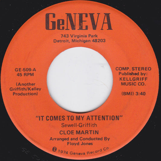 Cloe Martin - It Comes To My Attention