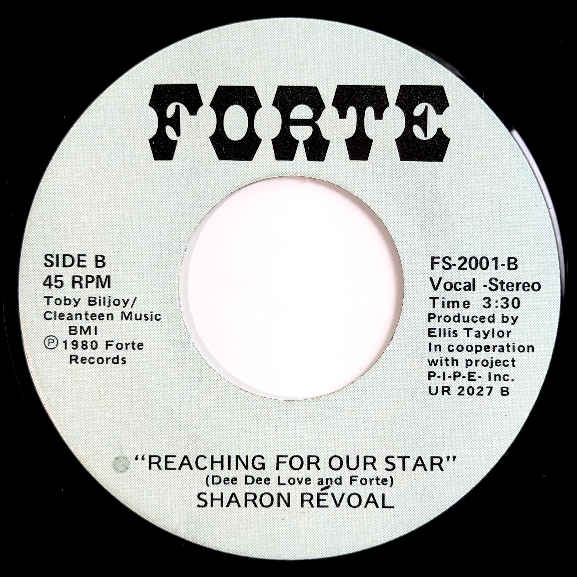 Sharon Revoal - Reaching For Our Star / Run Between The Raindrops [1980 US Original Press - Forte FS-2001] (7inch)_2
