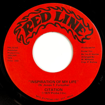 Citation - Inspiration Of My Life [1977 US Original Press - Red Line PRL 02] (7inch)_1