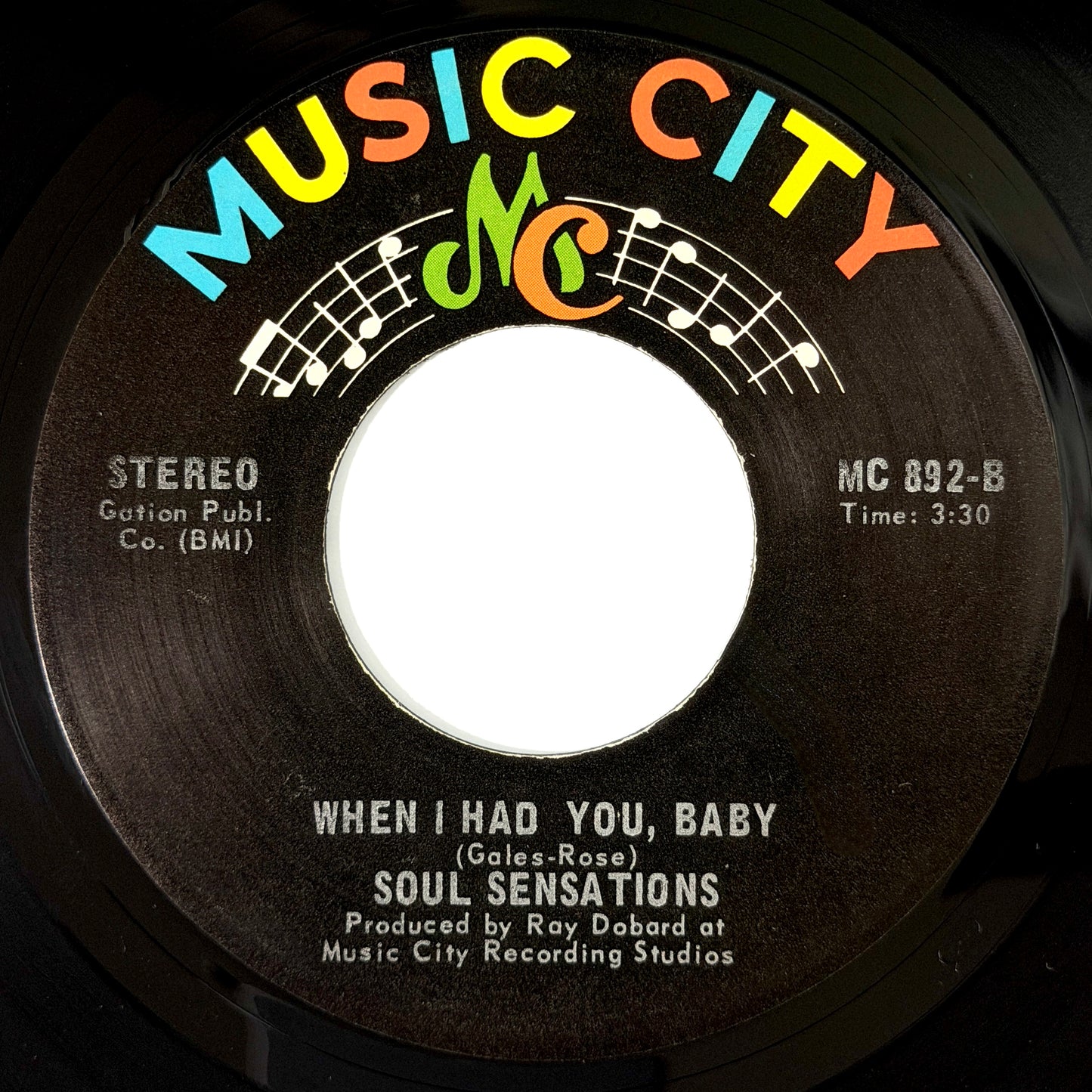 Soul Sensations - A Man That Is Not Free / When I Had You, Baby [1973 US Original Press - Music City MC 892] (7inch)_2