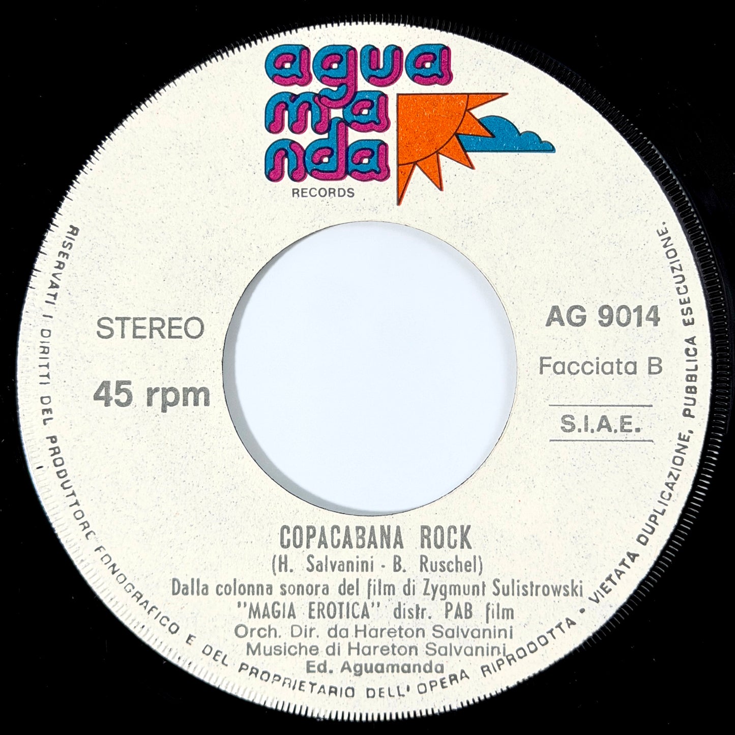 Hareton Salvanini - You Can't Run Away From Your Destiny / Copacabana Rock [1973 Italy Original Press - Aguamanda AG 9014] (7inch)_3