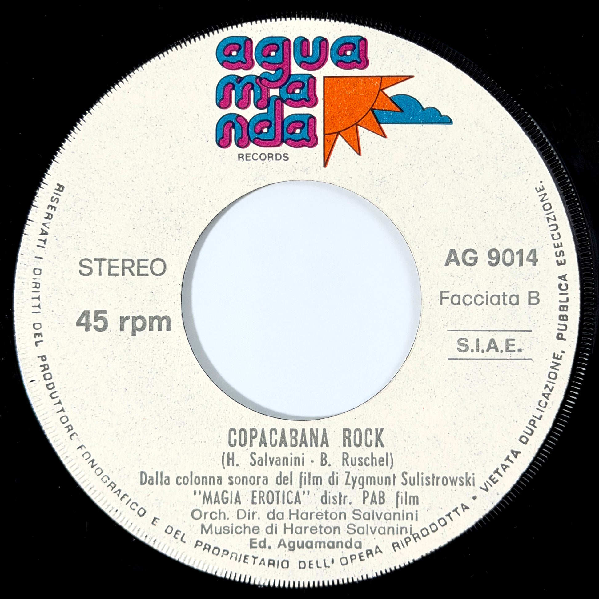 Hareton Salvanini - You Can't Run Away From Your Destiny / Copacabana Rock [1973 Italy Original Press - Aguamanda AG 9014] (7inch)_3