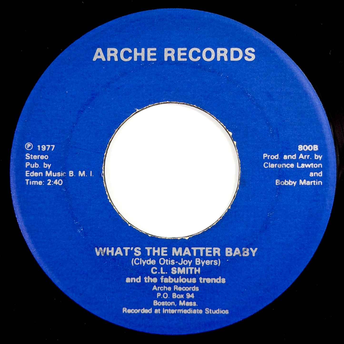 C.L. Smith and Fabulous Trends - Touch Me / What's The Matter Baby [1977 US Original Press - Arche C736] (7inch)_2