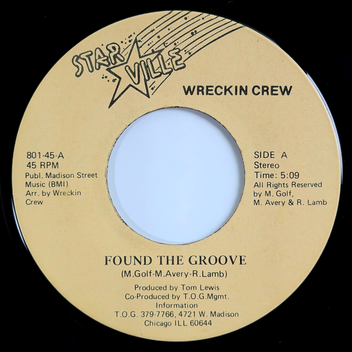 Wreckin Crew - Found The Groove / You Don't Care [1981 US Original Press - Starville 801-45] (7inch)_1
