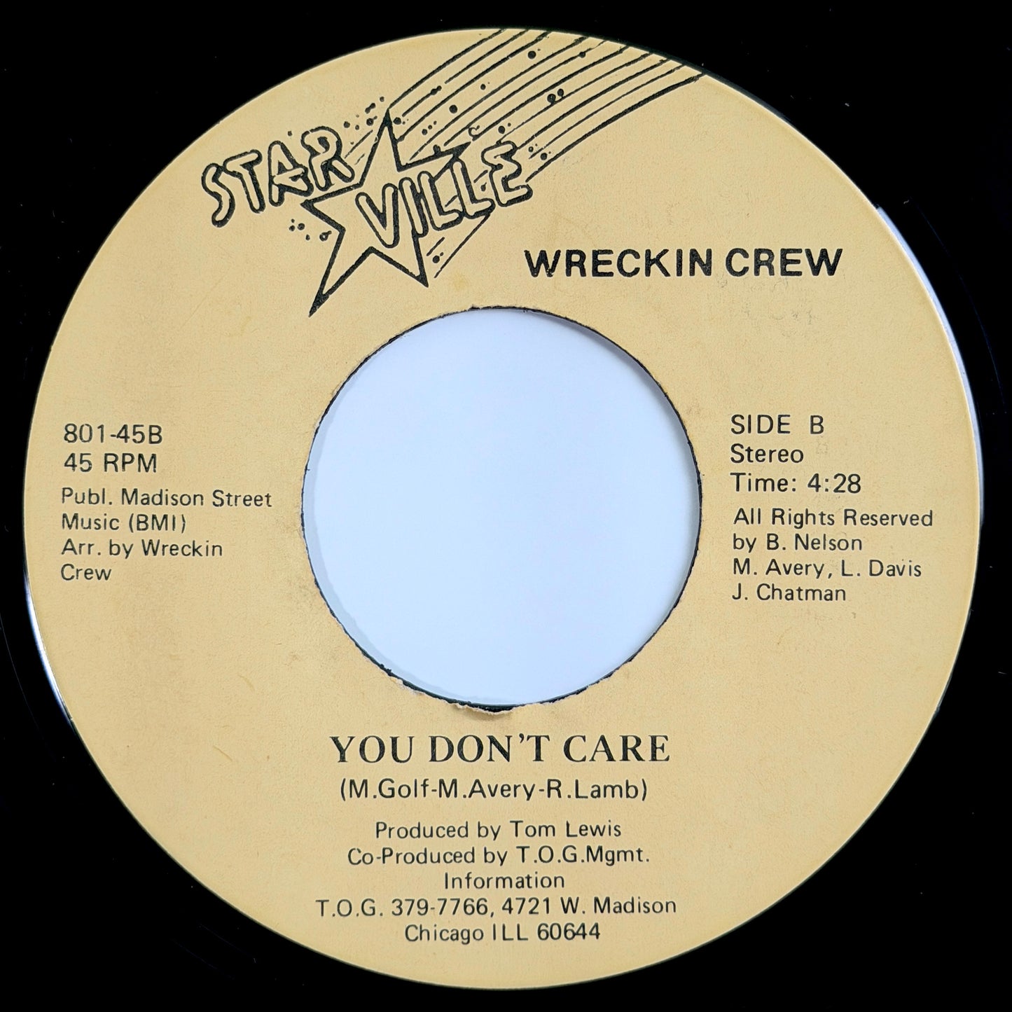 Wreckin Crew - Found The Groove / You Don't Care [1981 US Original Press - Starville 801-45] (7inch)_2