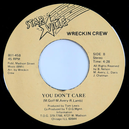 Wreckin Crew - Found The Groove / You Don't Care [1981 US Original Press - Starville 801-45] (7inch)_2