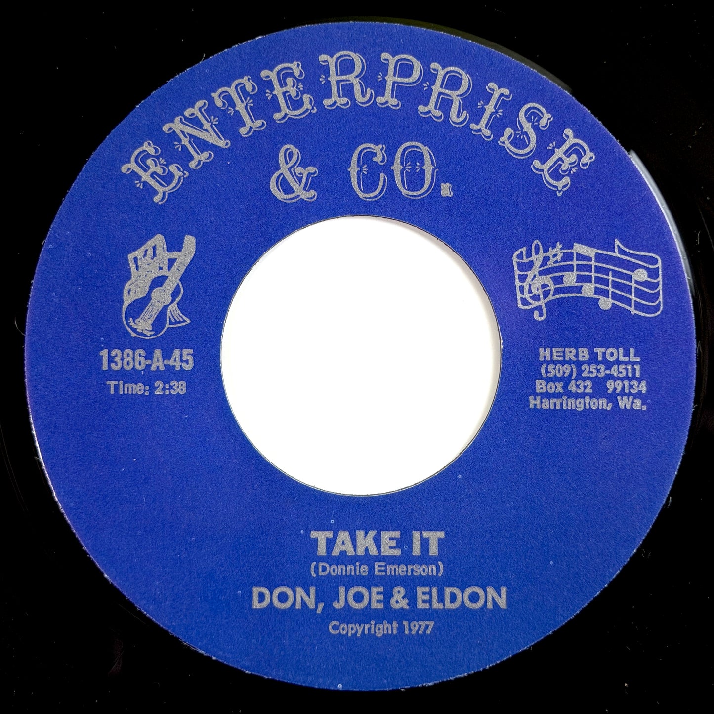 Don, Joe, & Eldon - Take It / Thoughts In My Mind [1977 US Original Press - Enterprise & Co. 1386] (7inch)_1