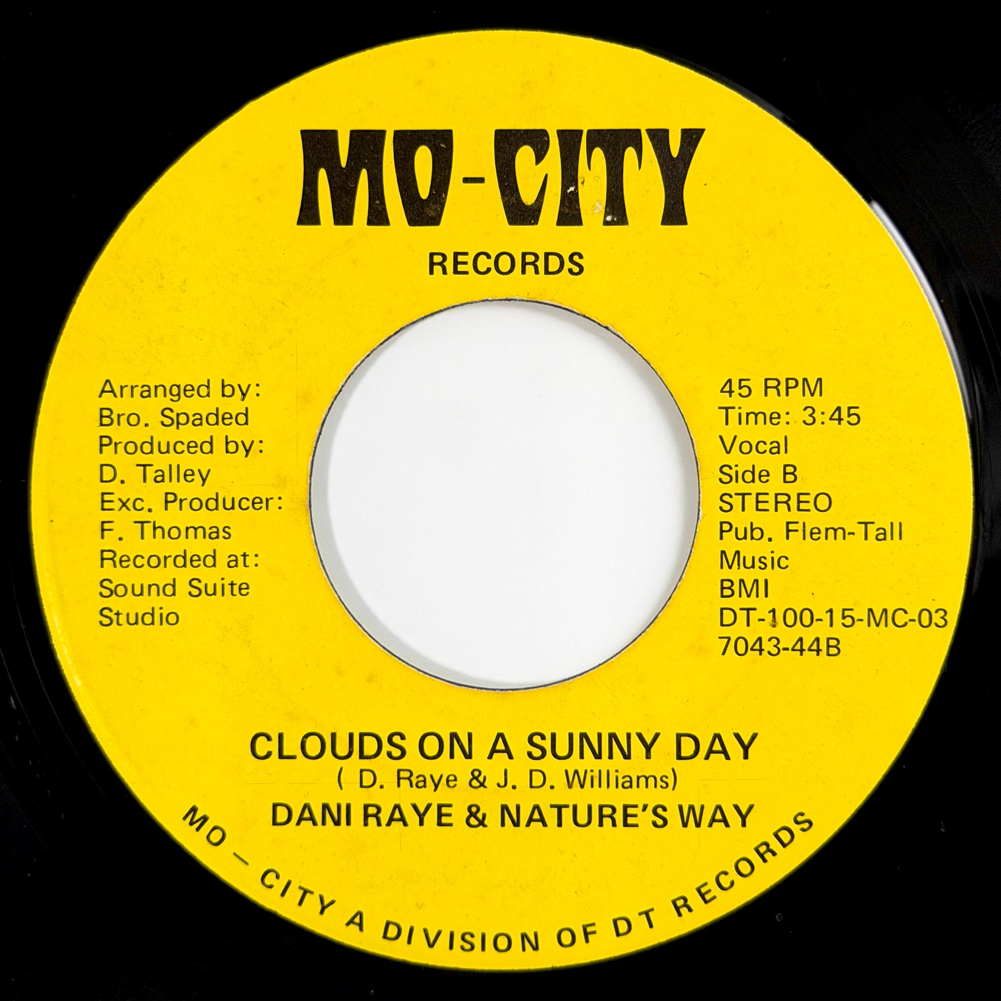 Dani Raye & Nature's Way - Try Something New / Clouds On A Sunny Day [1977 US Original Press - Mo-City 101] (7inch)_2