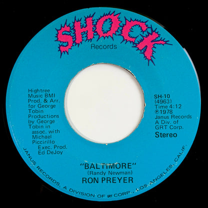 Ron Preyer - Baltimore / If You Don't Want My Love [1979 US Original Press - Shock SH-10] (7inch)_1