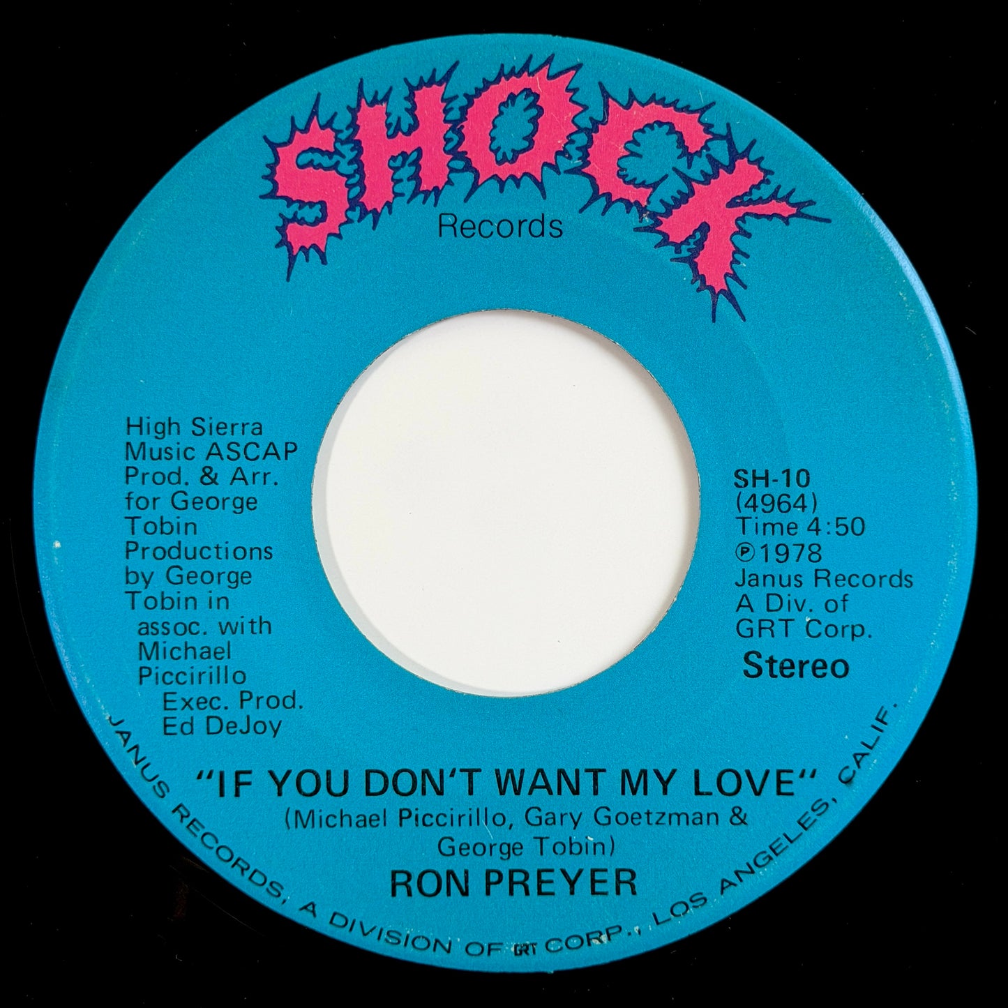 Ron Preyer - Baltimore / If You Don't Want My Love [1979 US Original Press - Shock SH-10] (7inch)_2
