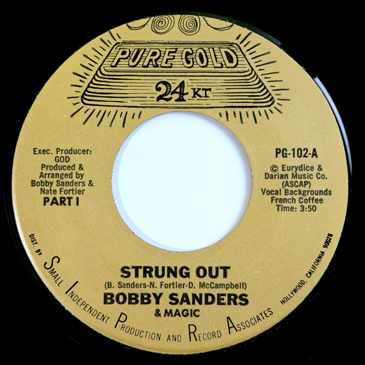 Bobby Sanders & Magic - Strung Out / Part 2 [1976 US Original Press - Pure Gold 24kt PG-102] (7inch)_1