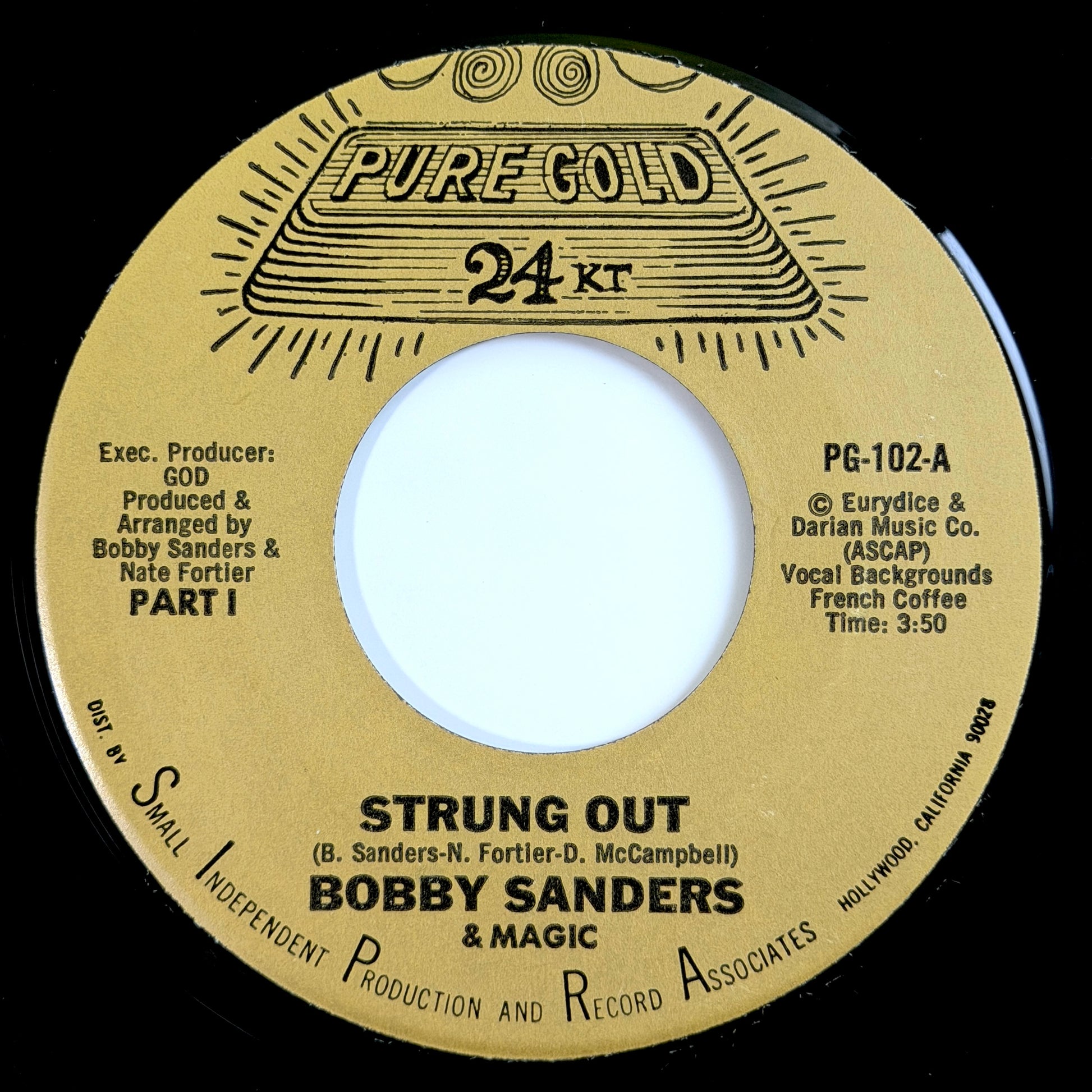 Bobby Sanders & Magic - Strung Out / Part 2 [1976 US Original Press - Pure Gold 24kt PG-102] (7inch)_1