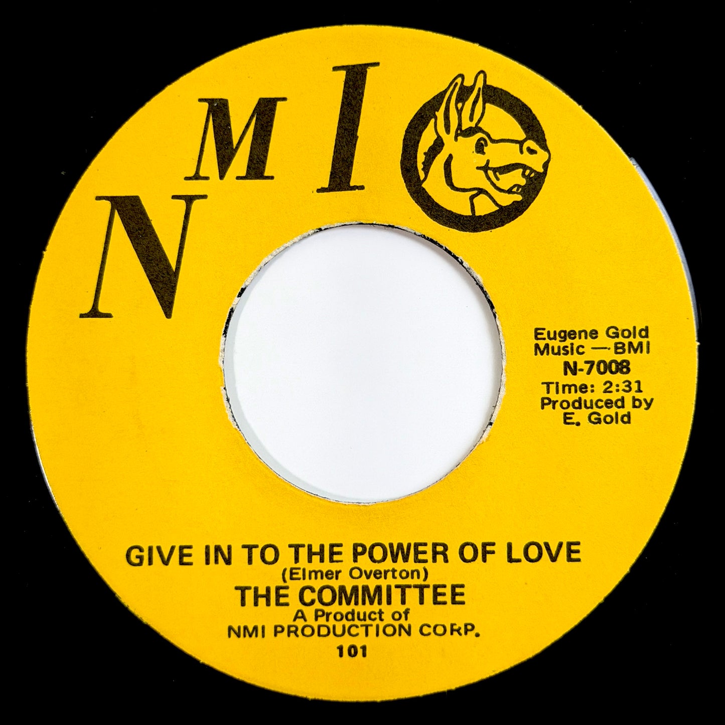 Committee - Give In To The Power Of Love / You're My Wonder Fulness [1972 US Original Press - NMI 101] (7inch)_1