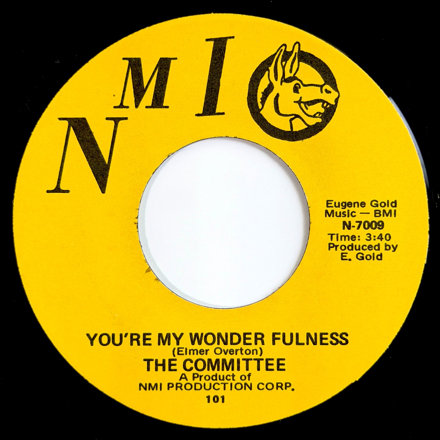 Committee - Give In To The Power Of Love / You're My Wonder Fulness [1972 US Original Press - NMI 101] (7inch)_2