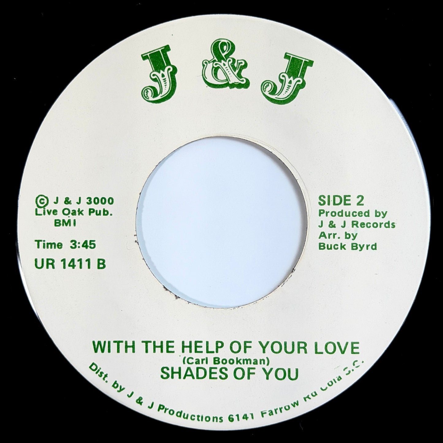 Shades Of You - Get Up On Yourself / With The Help Of Your Love [1979 US Original Press - J & J UR 1411] (7inch)_2