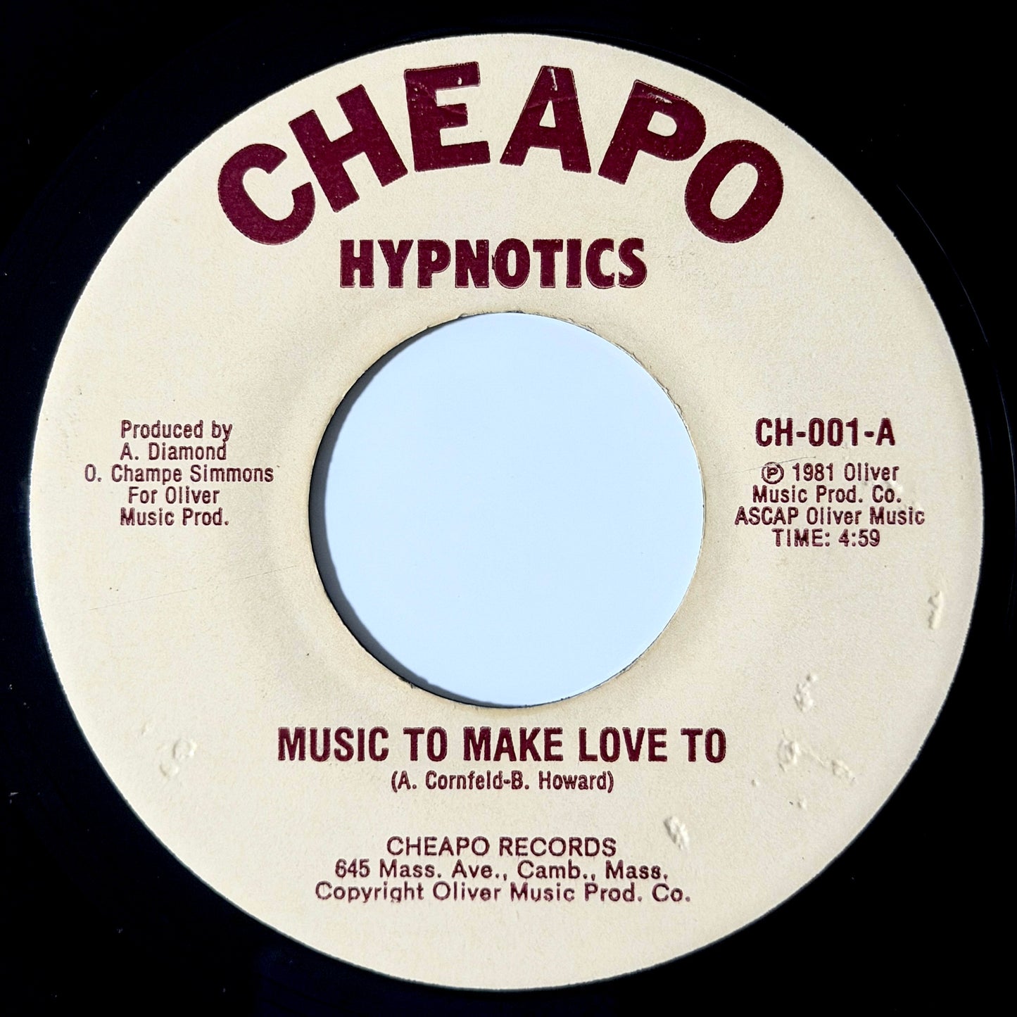 Hypnotics - Music To Make Love To / Fire Funk [1981 US Original Press - Cheapo CH-001] (7inch)_1