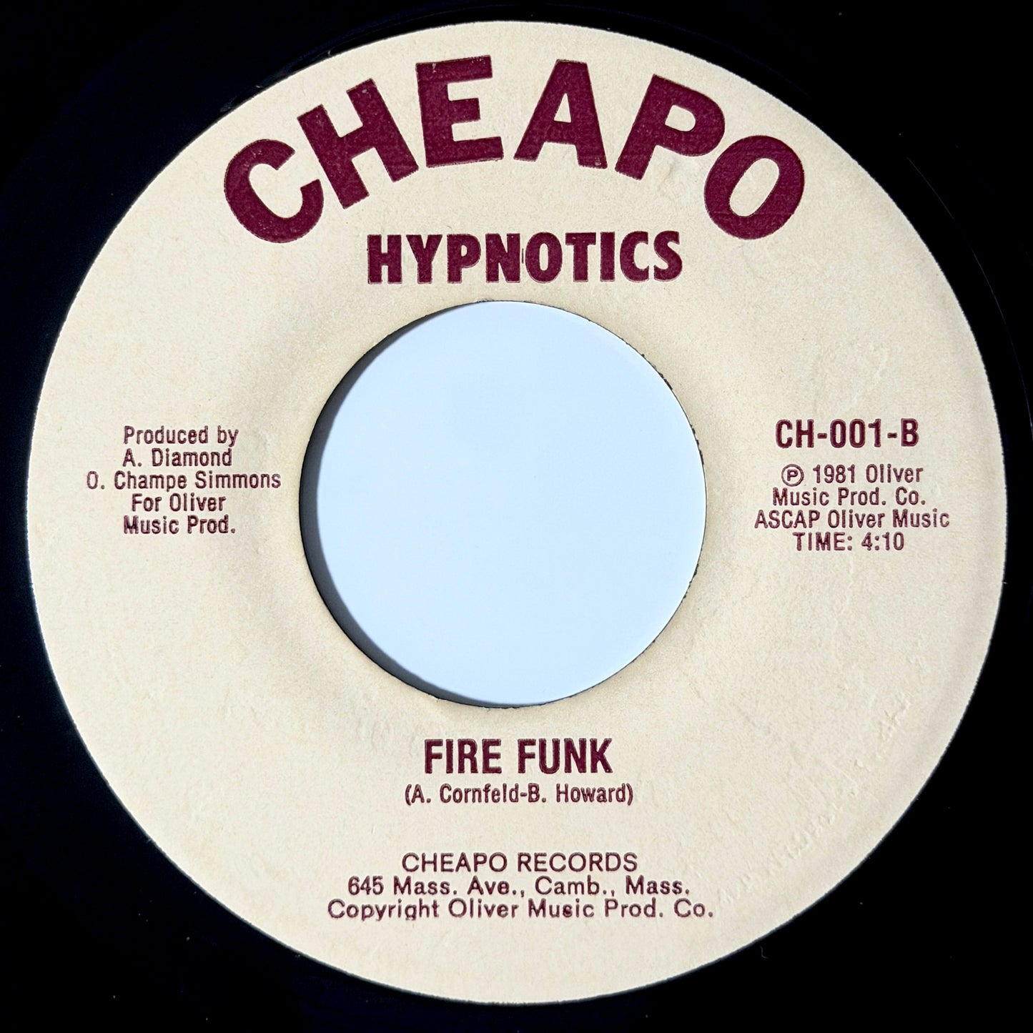 Hypnotics - Music To Make Love To / Fire Funk [1981 US Original Press - Cheapo CH-001] (7inch)_2