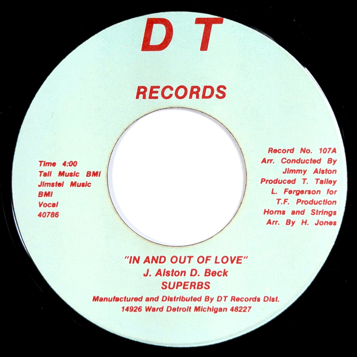 Superbs - Party Together / In And Out Of Love [1979 US Original Press - DT 107] (7inch)_1