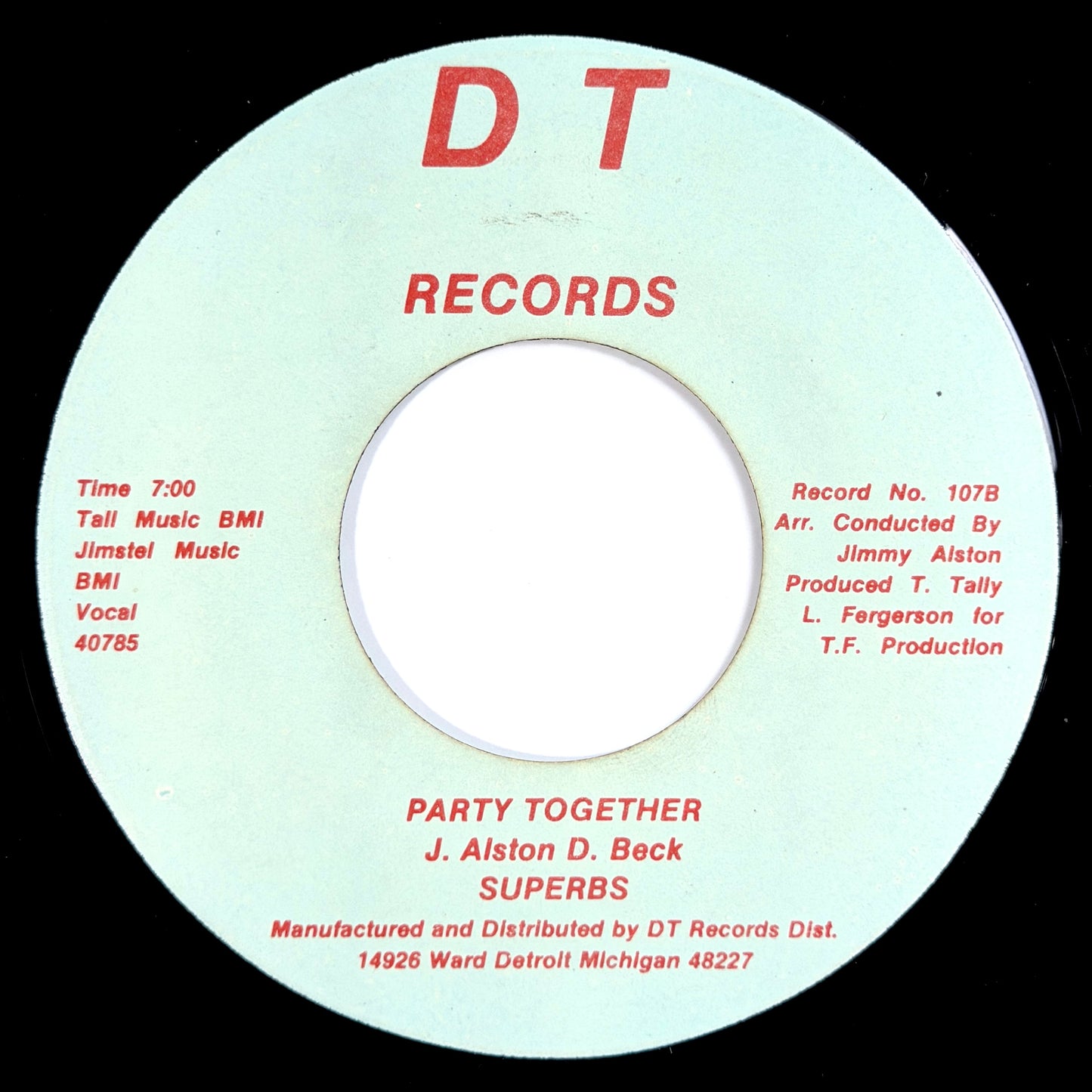 Superbs - Party Together / In And Out Of Love [1979 US Original Press - DT 107] (7inch)_2