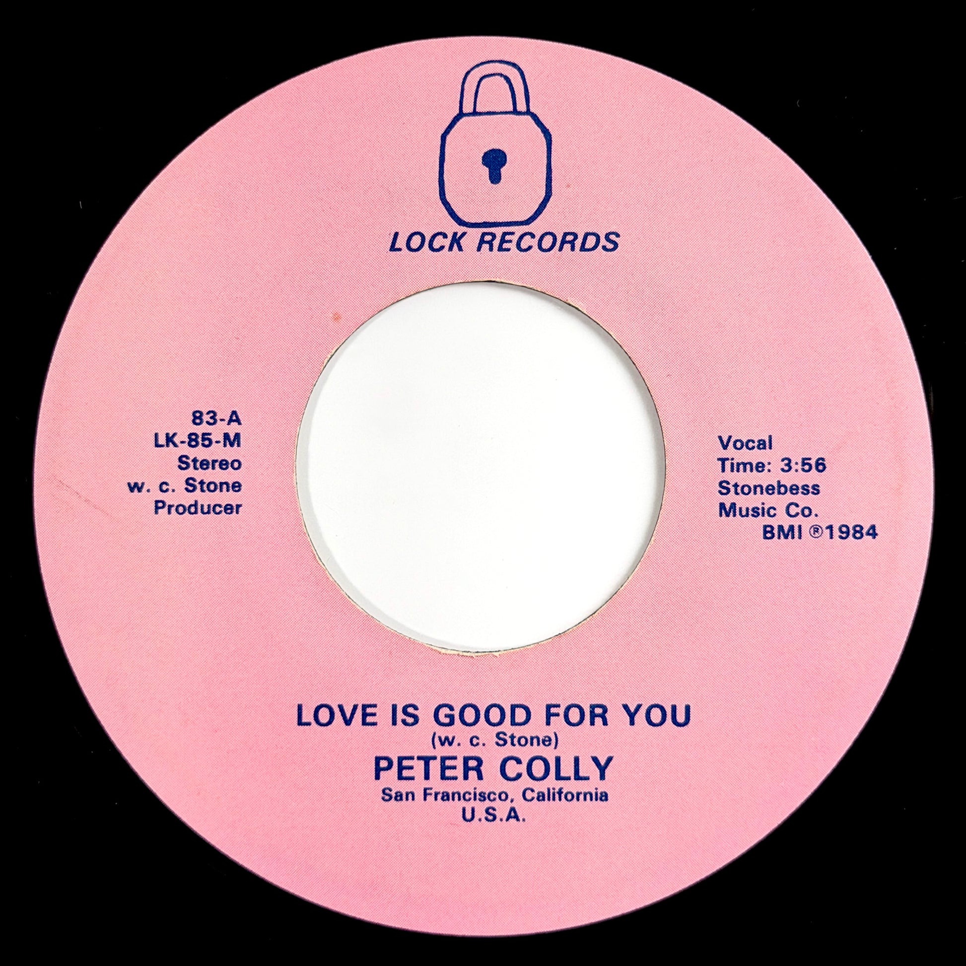 Peter Colly - Fading Day / Love Is Good For You [1984 US Original Press - Lock 83] (7inch)_1