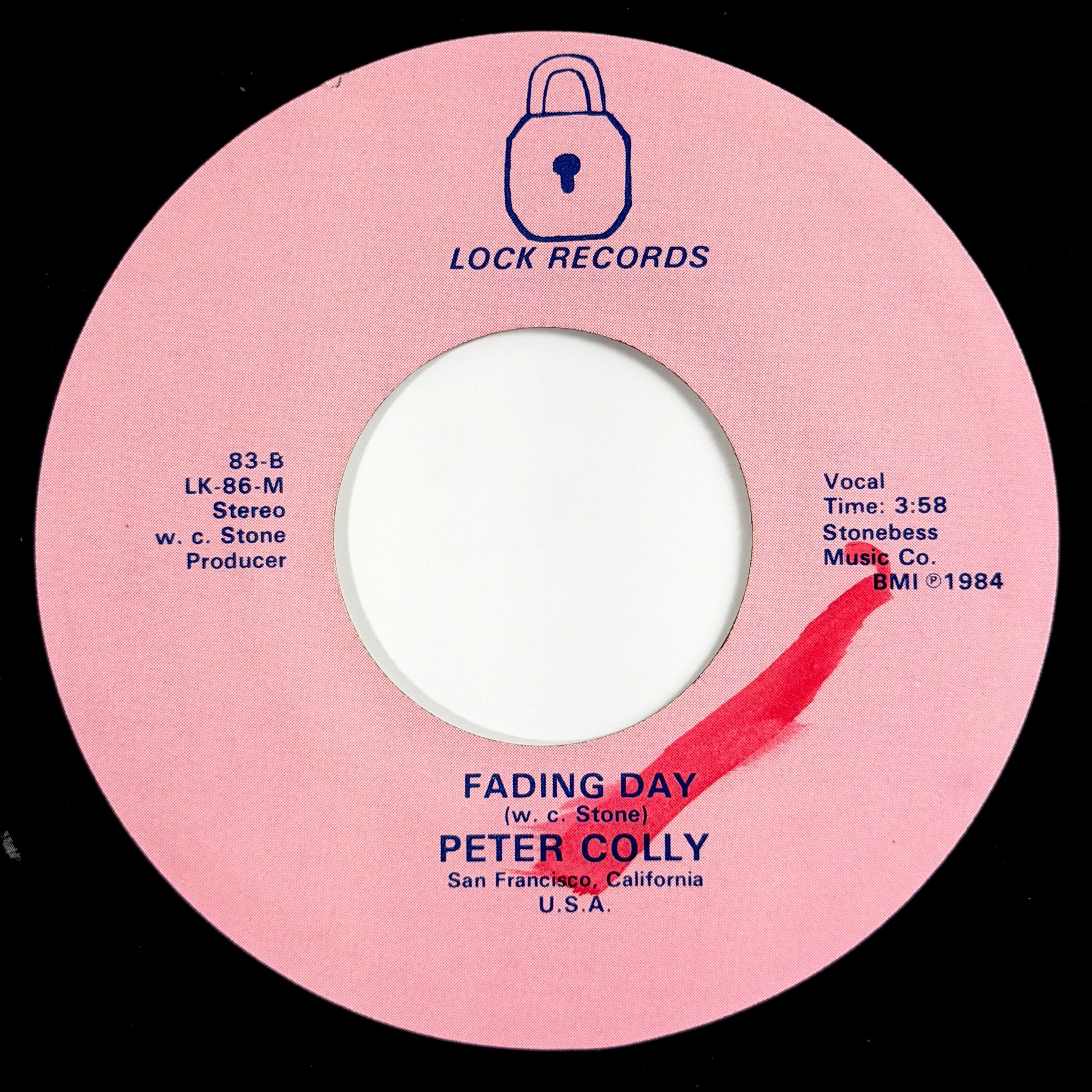 Peter Colly - Fading Day / Love Is Good For You [1984 US Original Press - Lock 83] (7inch)_2