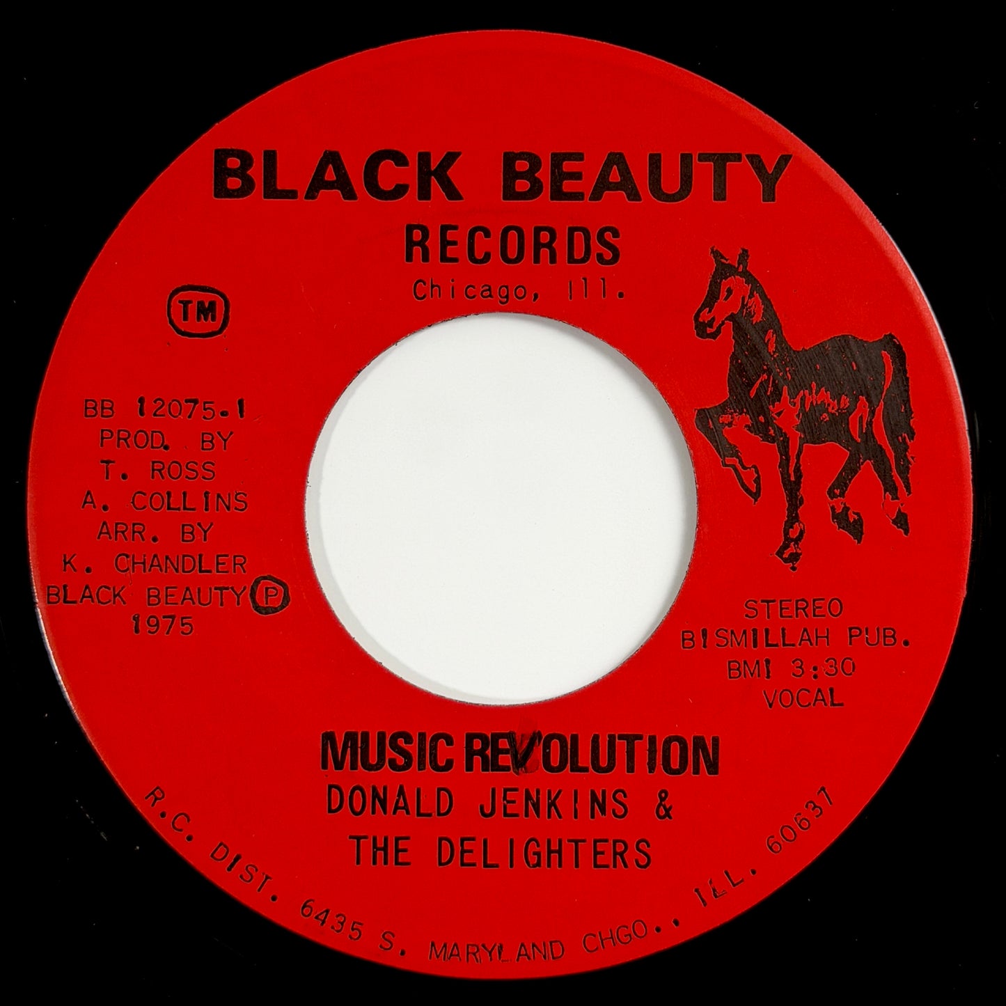 Donald Jenkins & Delighters - Music Revolution / My Lucky Day [1975 US Original Press - Black Beauty BB 12075] (7inch)_1