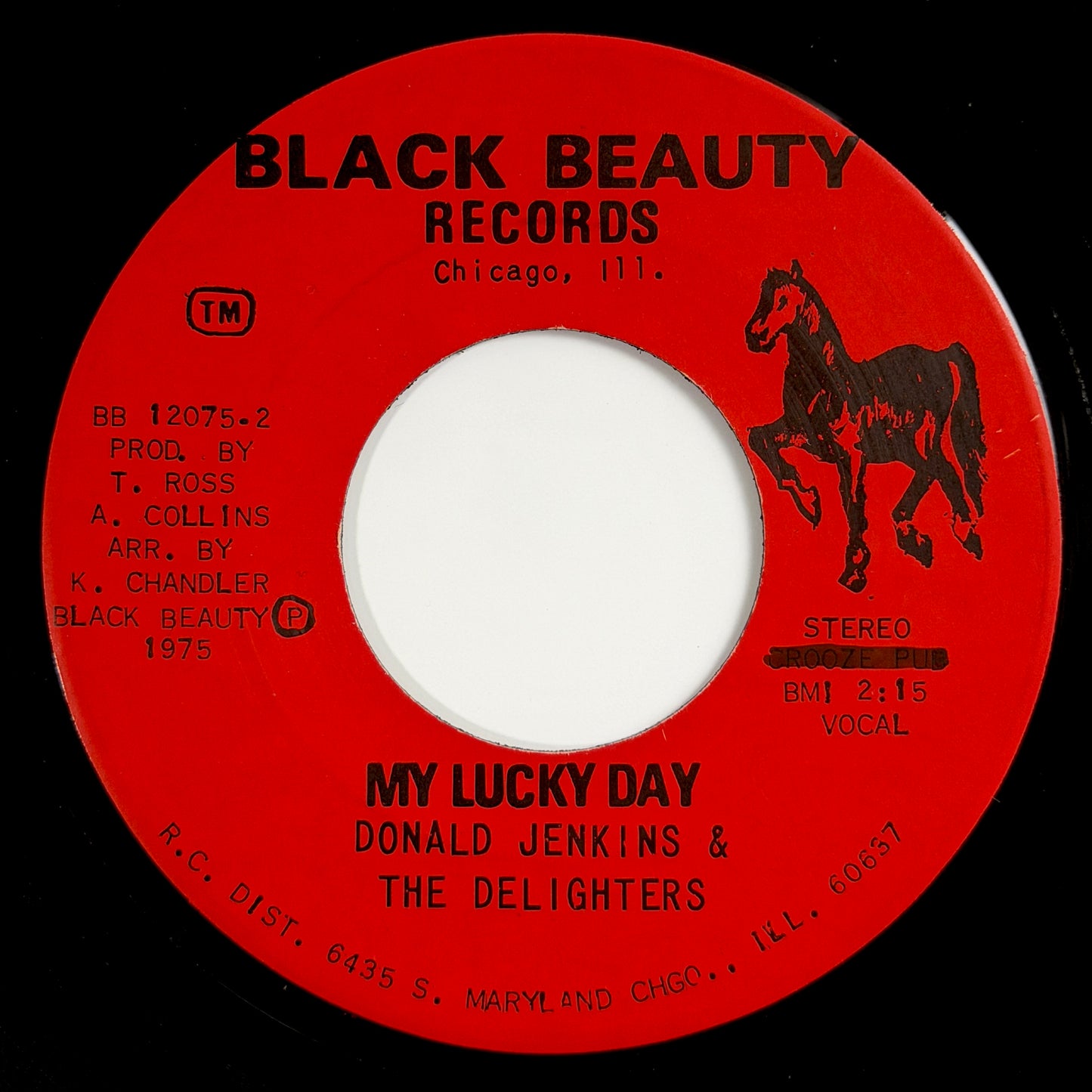 Donald Jenkins & Delighters - Music Revolution / My Lucky Day [1975 US Original Press - Black Beauty BB 12075] (7inch)_2
