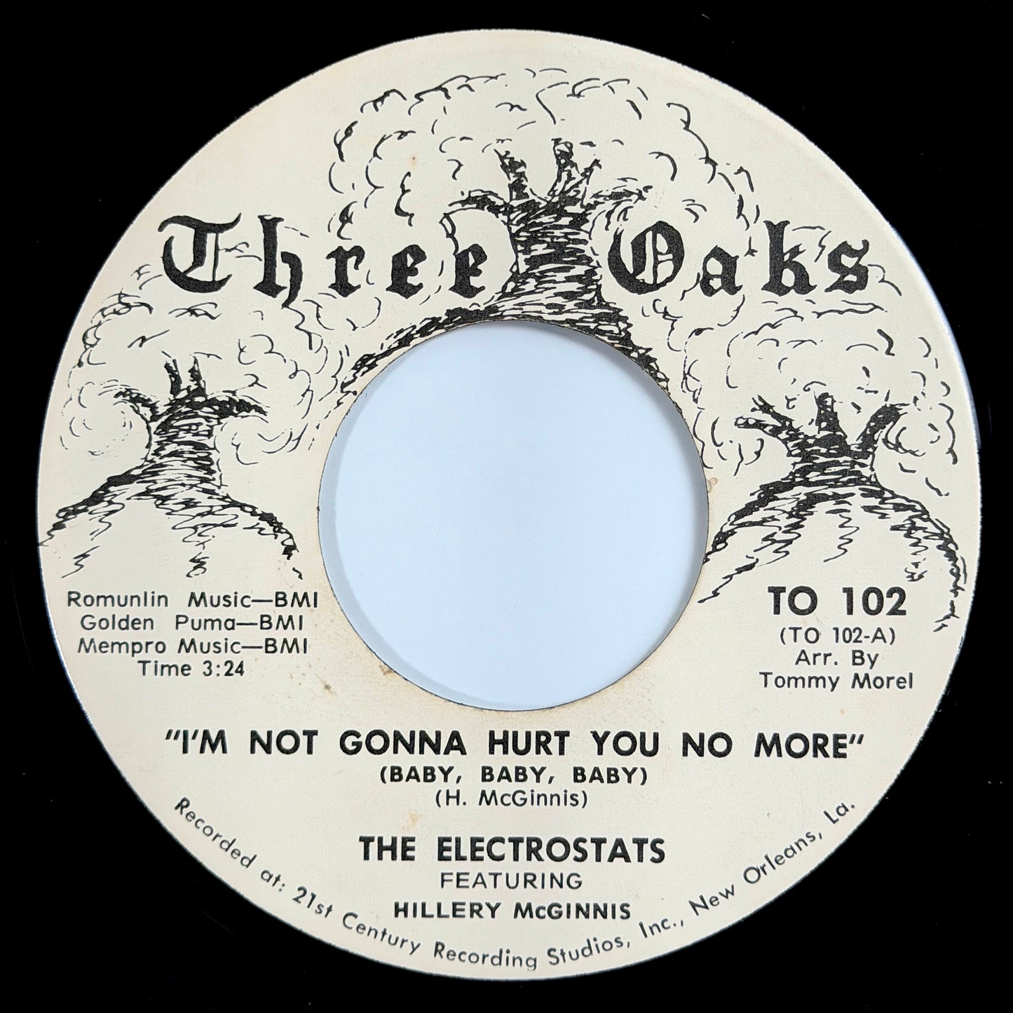 Electrostats featuring Hillery McGinnis - I'm Not Gonna Hurt You No More / Setting The Mood [- US Original Press - Three Oaks 102] (7inch)_1