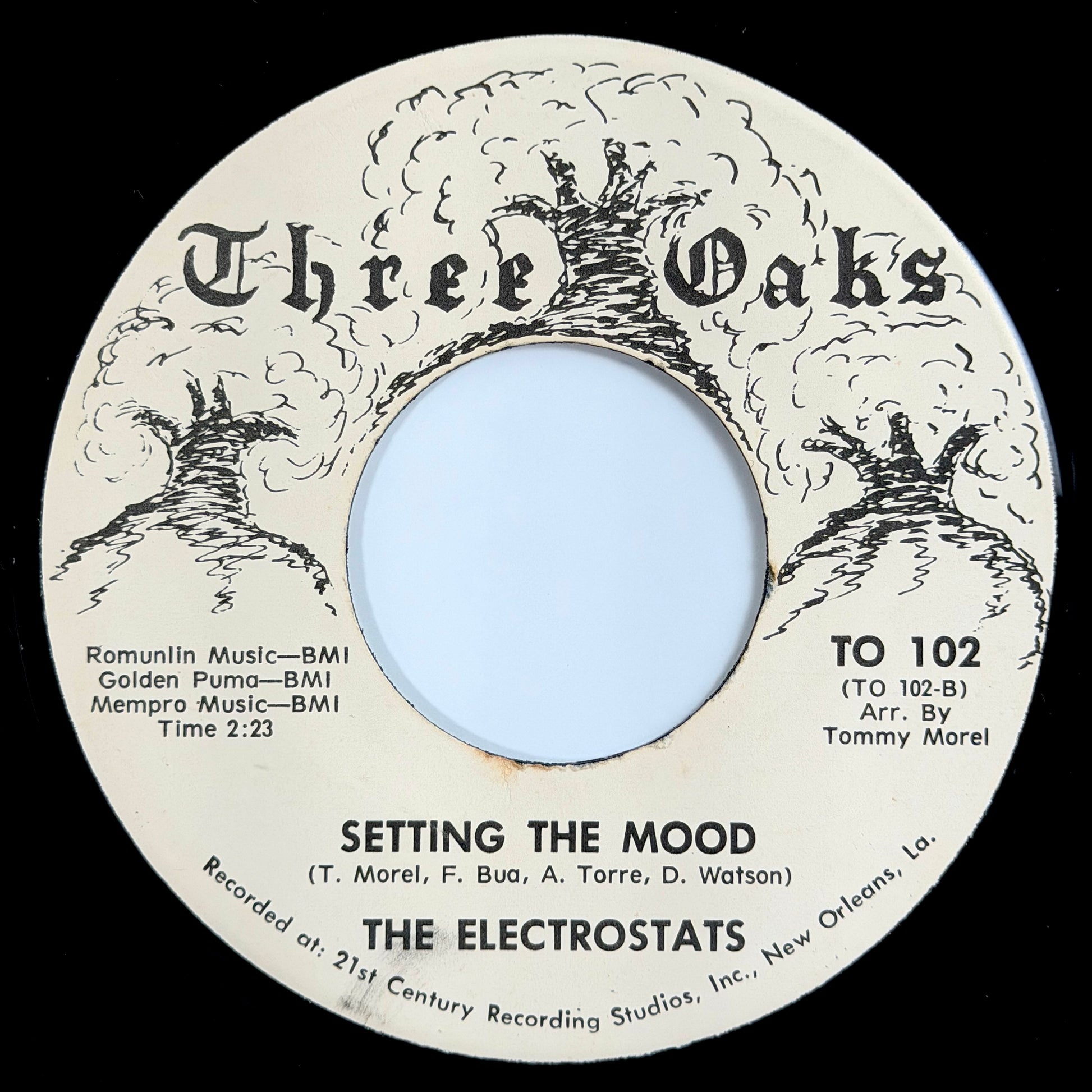 Electrostats featuring Hillery McGinnis - I'm Not Gonna Hurt You No More / Setting The Mood [- US Original Press - Three Oaks 102] (7inch)_2