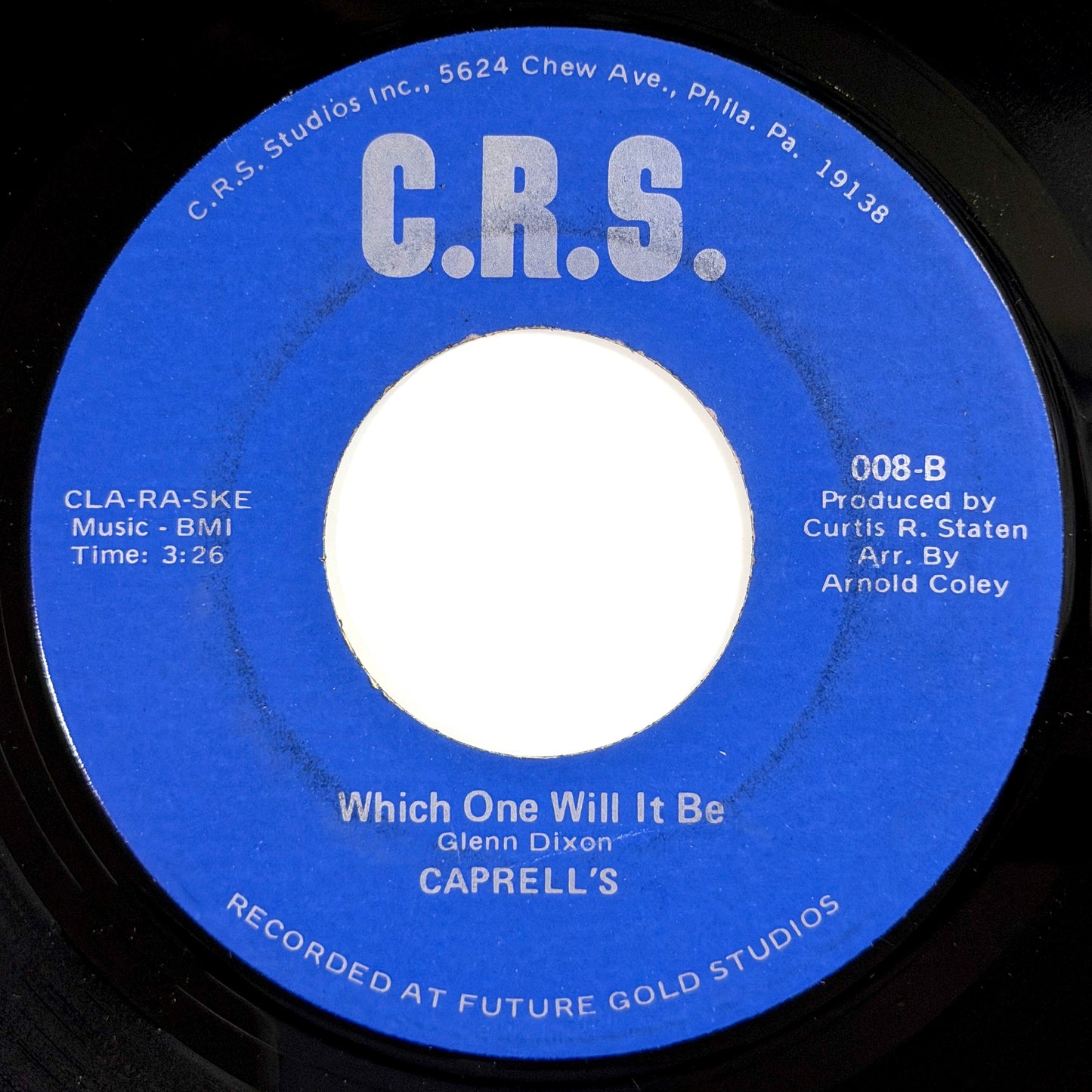 Caprell's - Every Day People / Which One Will It Be [- US Original Press - C.R.S. 008] (7inch)_2