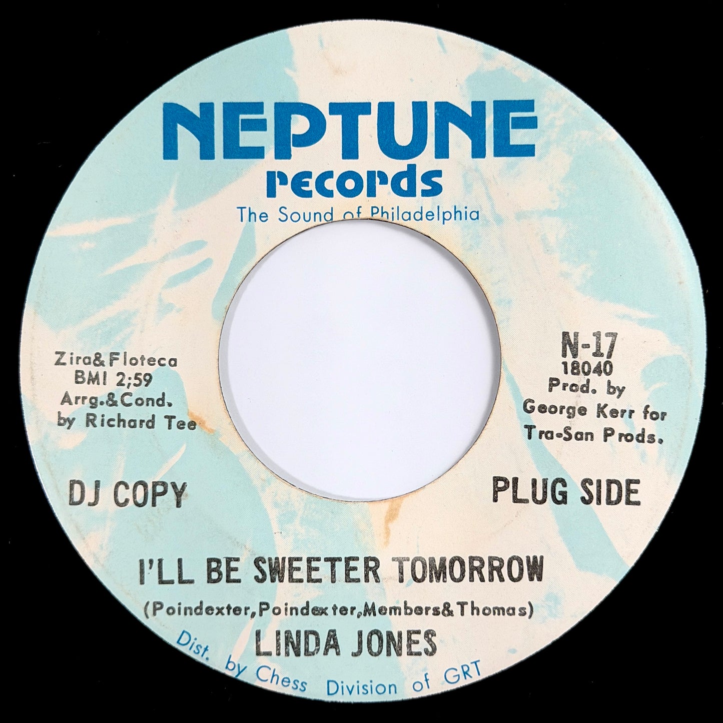 Linda Jones - I'll Be Sweeter Tomorrow / That's When I'll Stop Loving You [1969 US Promo Copy - Neptune N-17] (7inch)_1