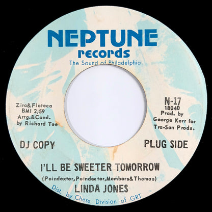 Linda Jones - I'll Be Sweeter Tomorrow / That's When I'll Stop Loving You [1969 US Promo Copy - Neptune N-17] (7inch)_1