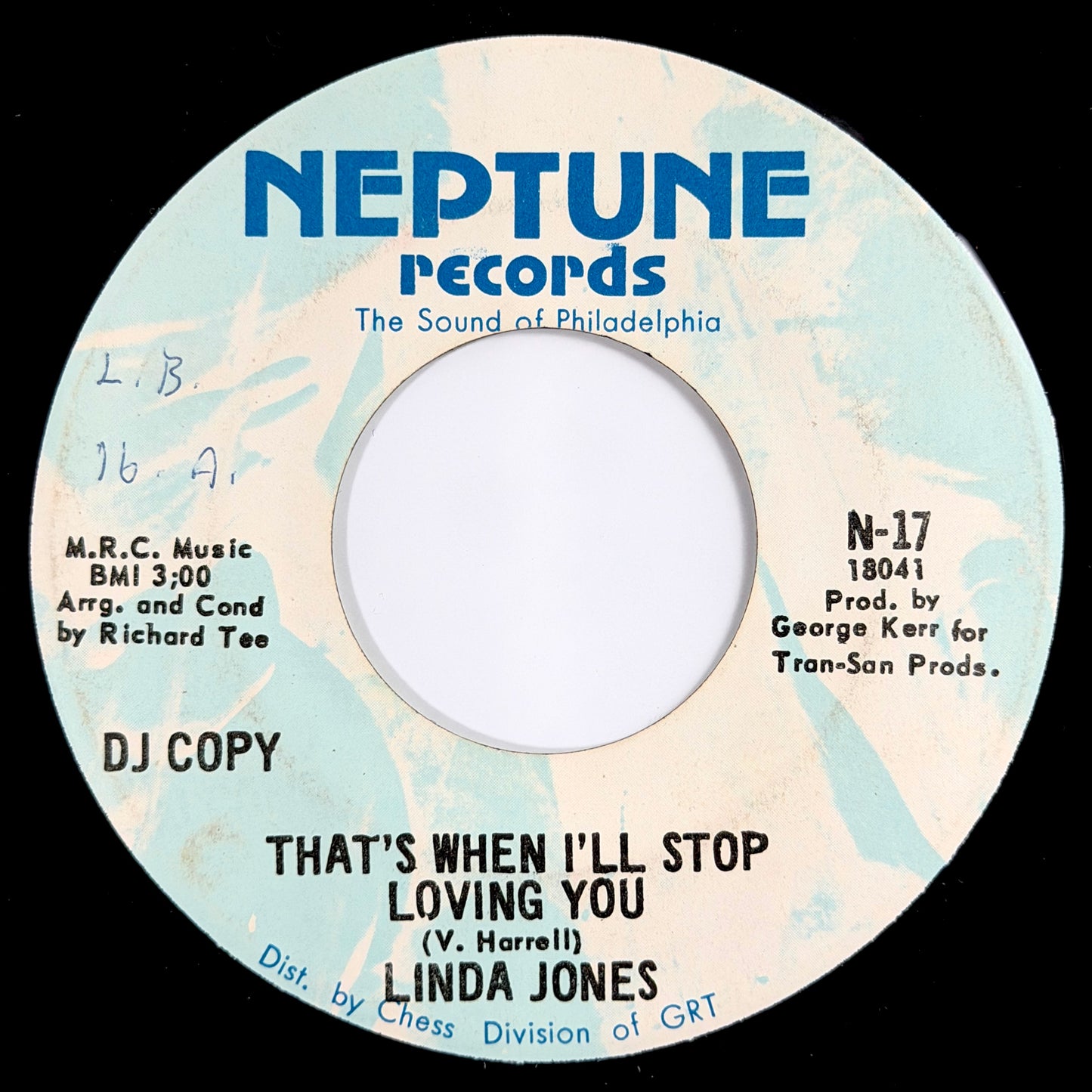 Linda Jones - I'll Be Sweeter Tomorrow / That's When I'll Stop Loving You [1969 US Promo Copy - Neptune N-17] (7inch)_2