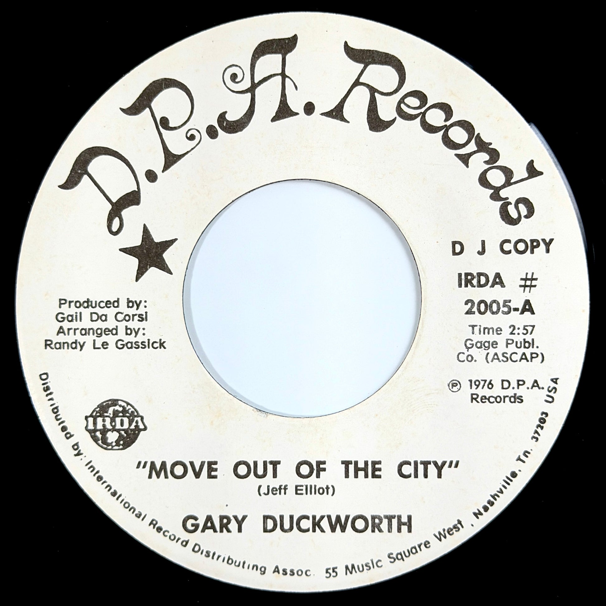 Gary Duckworth - Move Out Of The City / Stop, Look And Listen [1976 US Promo Copy - D.P.A. 2005] (7inch)_1