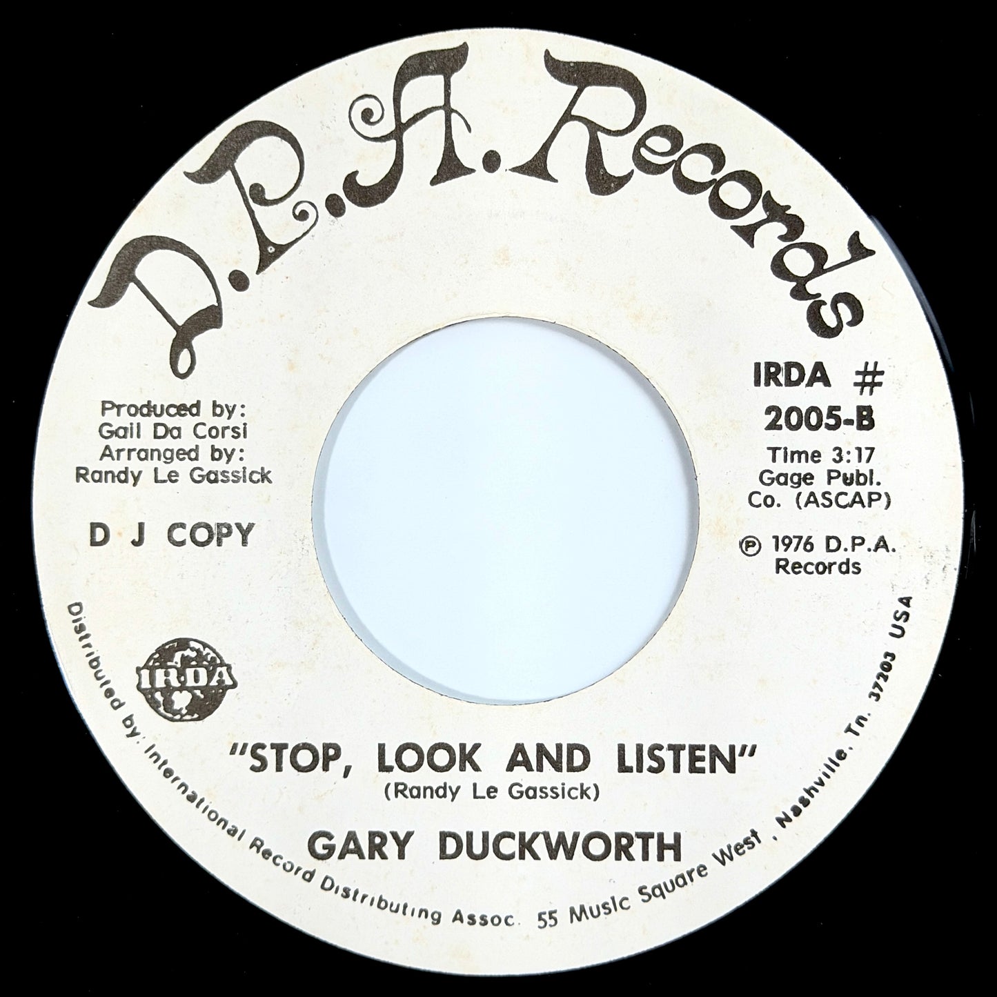 Gary Duckworth - Move Out Of The City / Stop, Look And Listen [1976 US Promo Copy - D.P.A. 2005] (7inch)_2