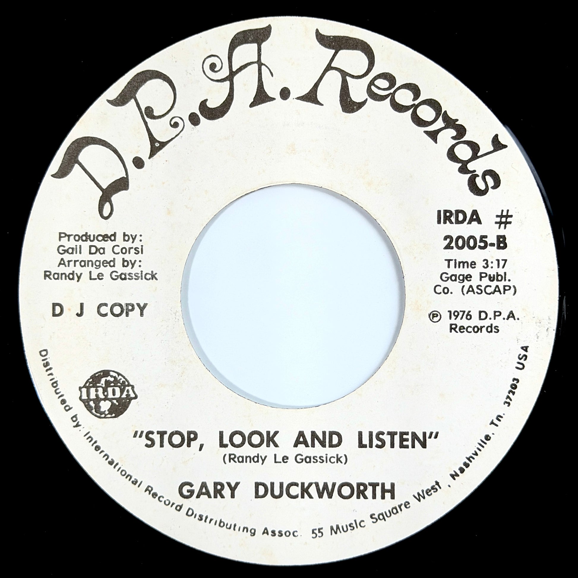 Gary Duckworth - Move Out Of The City / Stop, Look And Listen [1976 US Promo Copy - D.P.A. 2005] (7inch)_2