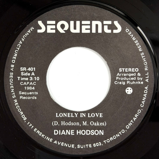 Diane Hodson - Lonely in Love / Fragile [1984 US Original Press - Sequents SR-401] (7inch)_1