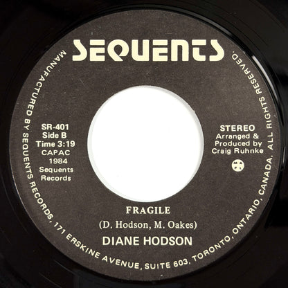 Diane Hodson - Lonely in Love / Fragile [1984 US Original Press - Sequents SR-401] (7inch)_2