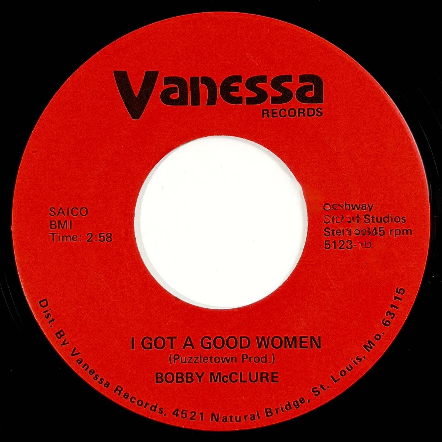 Bobby McClure - I Got A Good Women / Begging You Baby [1975 US Original Press - Vanessa 5123-14] (7inch)_1