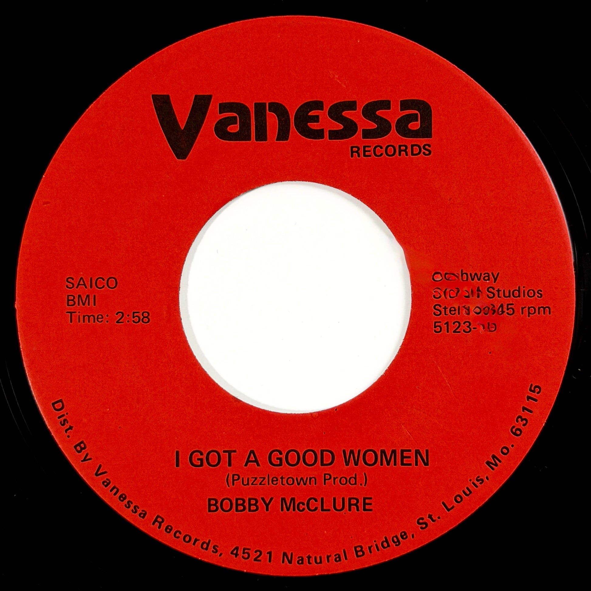 Bobby McClure - I Got A Good Women / Begging You Baby [1975 US Original Press - Vanessa 5123-14] (7inch)_1