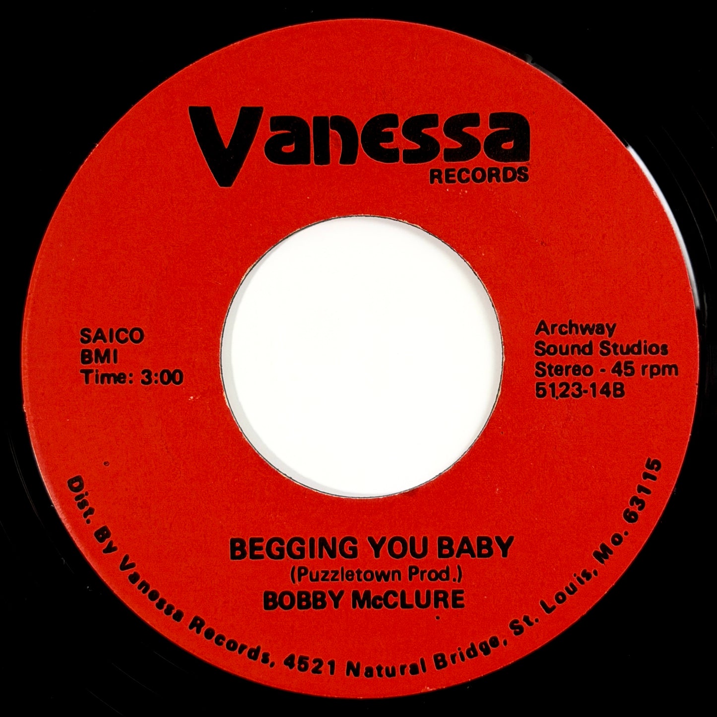 Bobby McClure - I Got A Good Women / Begging You Baby [1975 US Original Press - Vanessa 5123-14] (7inch)_2