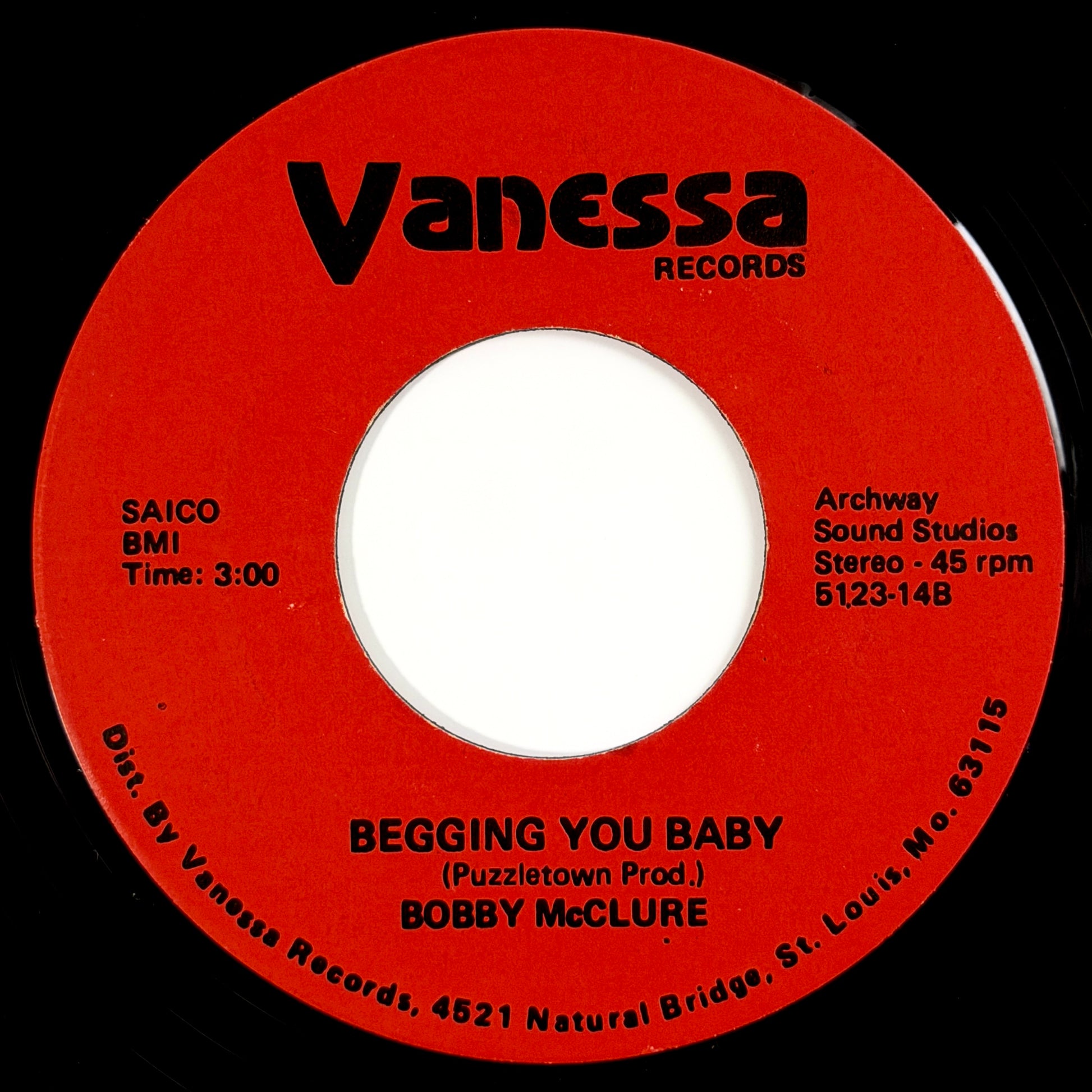 Bobby McClure - I Got A Good Women / Begging You Baby [1975 US Original Press - Vanessa 5123-14] (7inch)_2