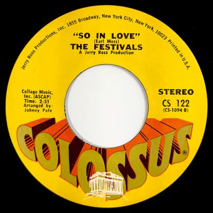 Festivals - So In Love / You're Gonna Make It [1970 US Original Press - Colossus CS 122] (7inch)_2