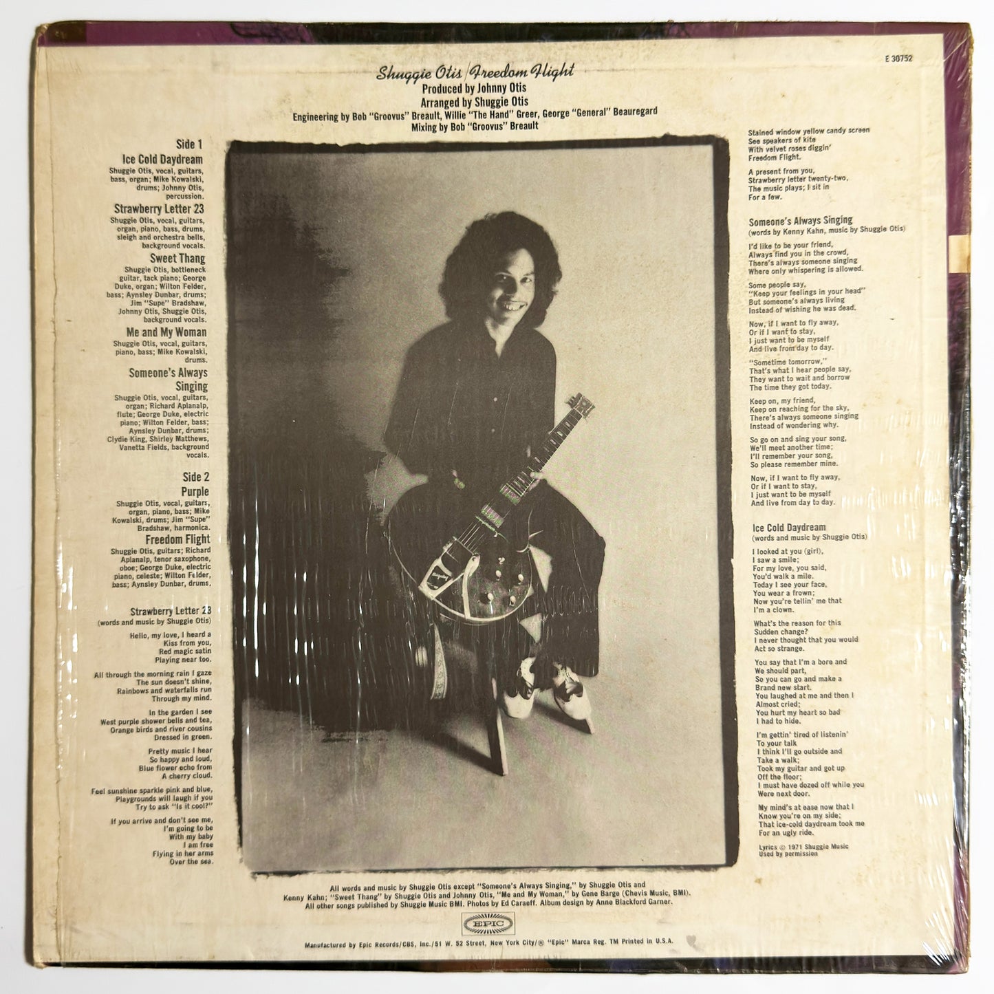 Shuggie Otis - Freedom Flight [1971 US Original Yellow Label Press - Epic E 30752] (LP)_2