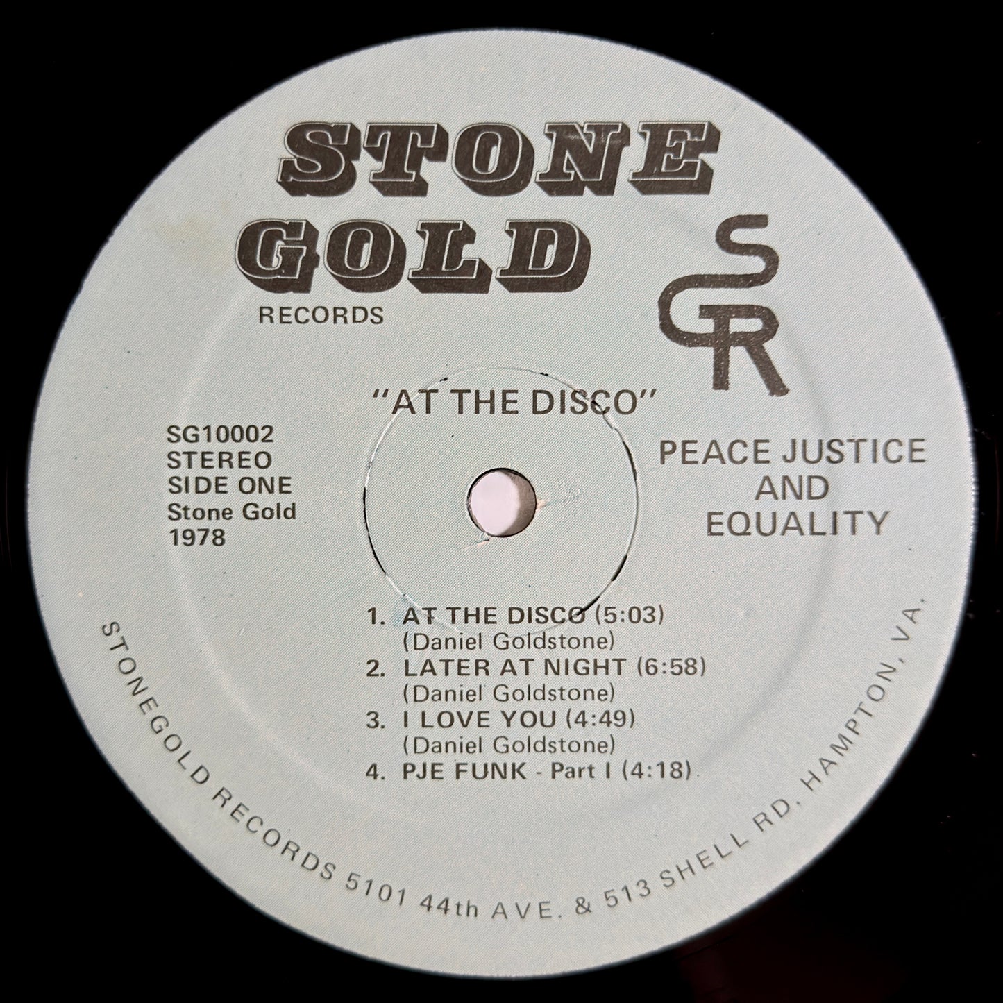 Peace, Justice & Equality - At The Disco [1979 US Original Press - Stone Gold SG 10002] (LP)_3