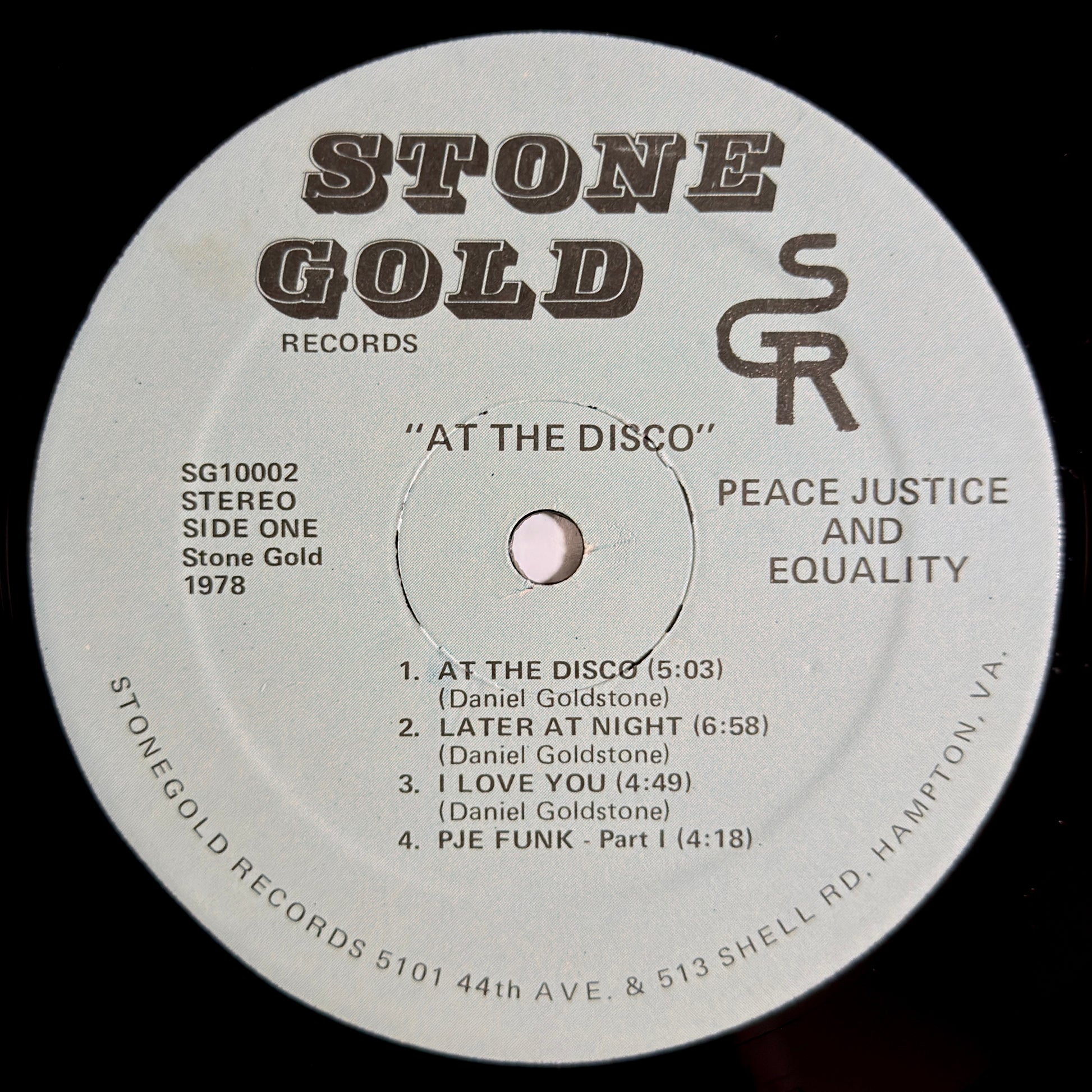 Peace, Justice & Equality - At The Disco [1979 US Original Press - Stone Gold SG 10002] (LP)_3