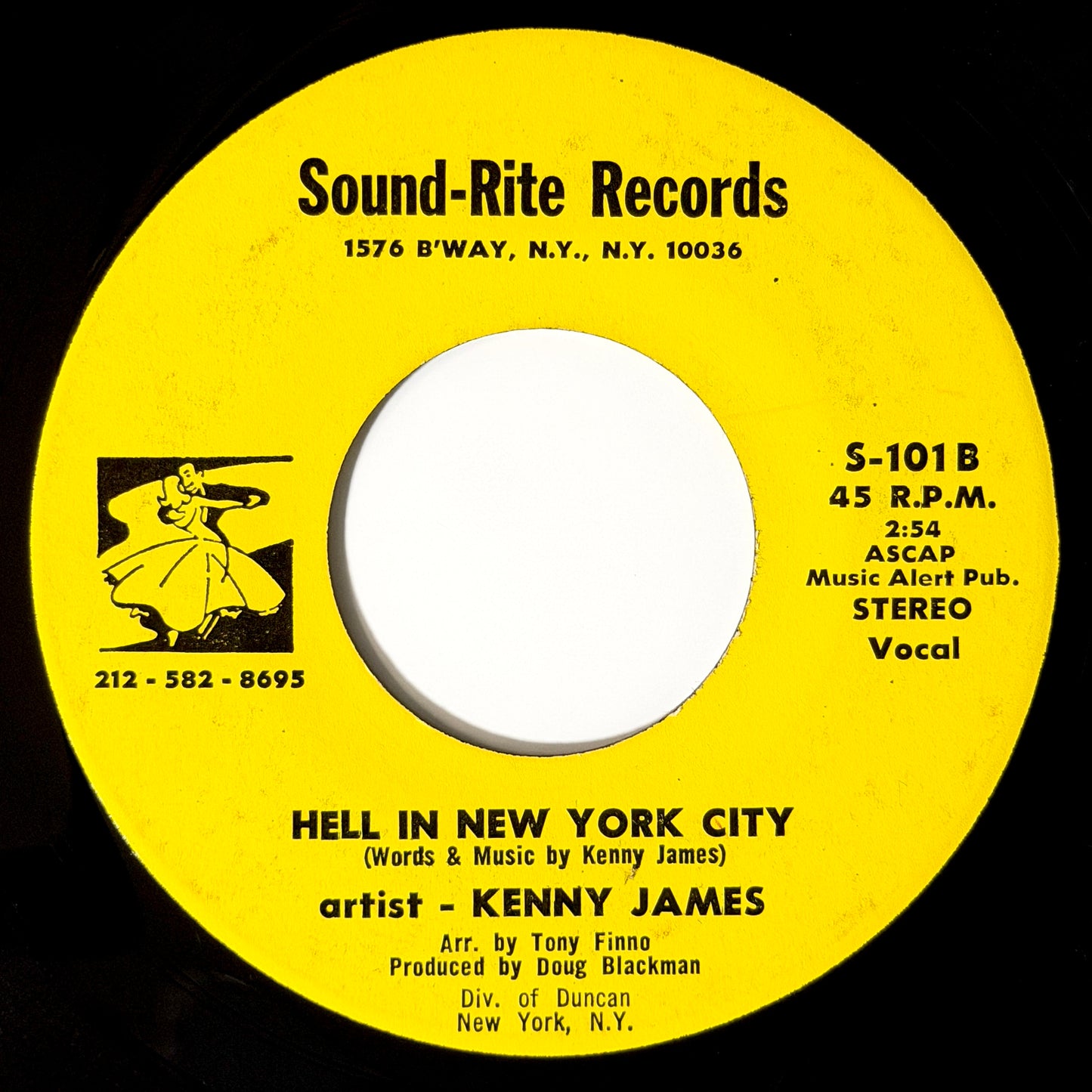Kenny James Band - Hell In New York City [- US Original Press - Sound-Rite S-101] (7inch)_1