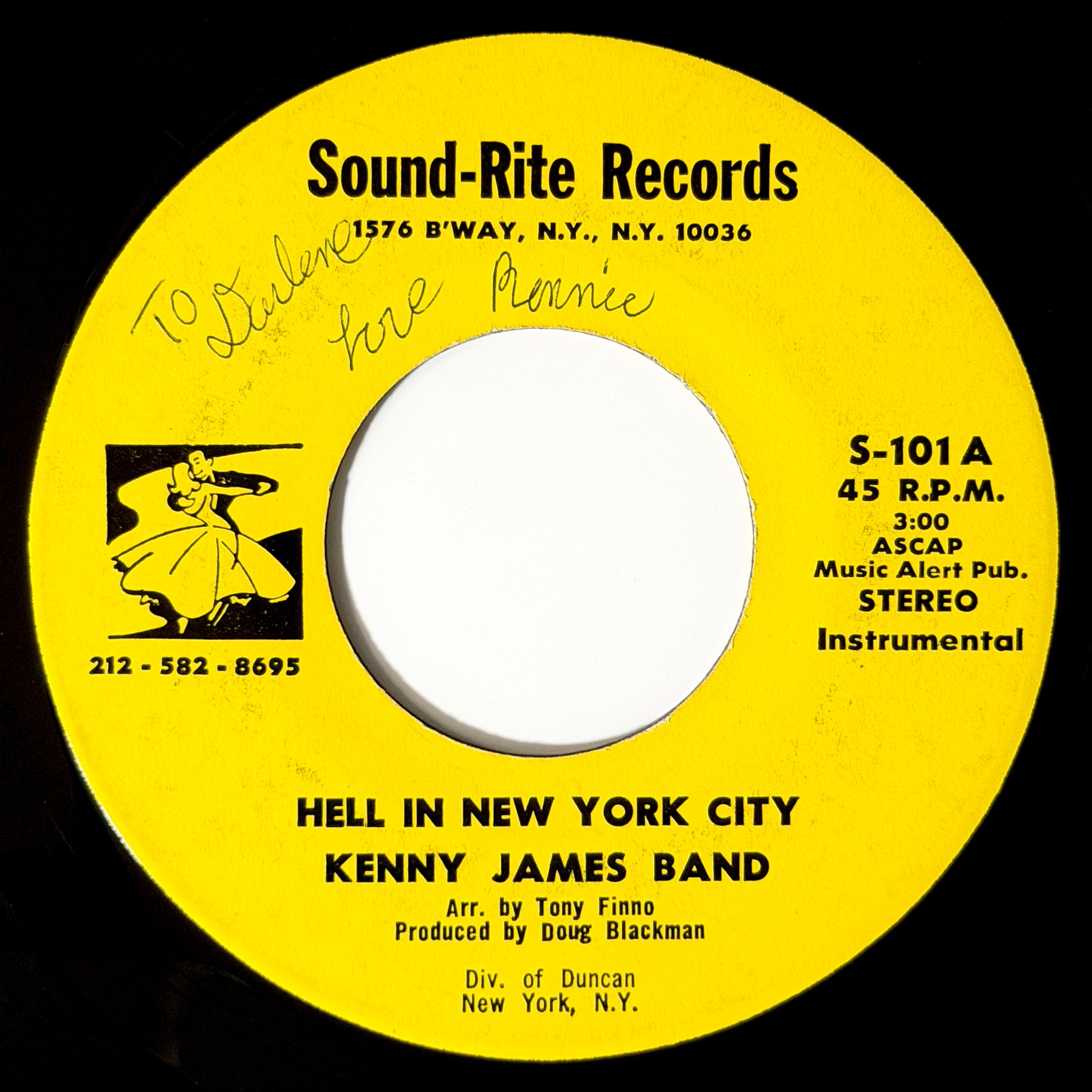 Kenny James Band - Hell In New York City [- US Original Press - Sound-Rite S-101] (7inch)_2